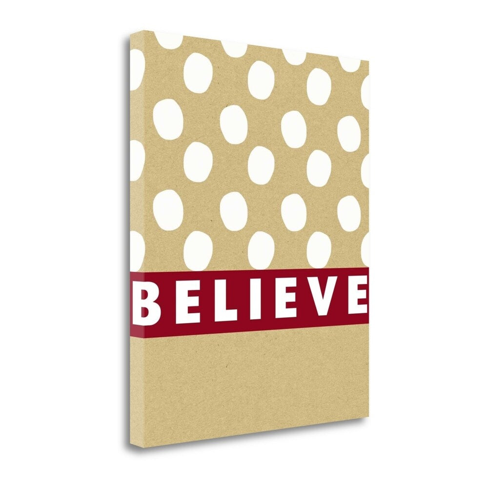 Believe By Linda Woods - Fine Art Giclee Print on Gallery Wrap Canvas, Ready to Hang Wall Decor - Inspirational Home & Office Artwork for Living Room, Bedroom & Gifts