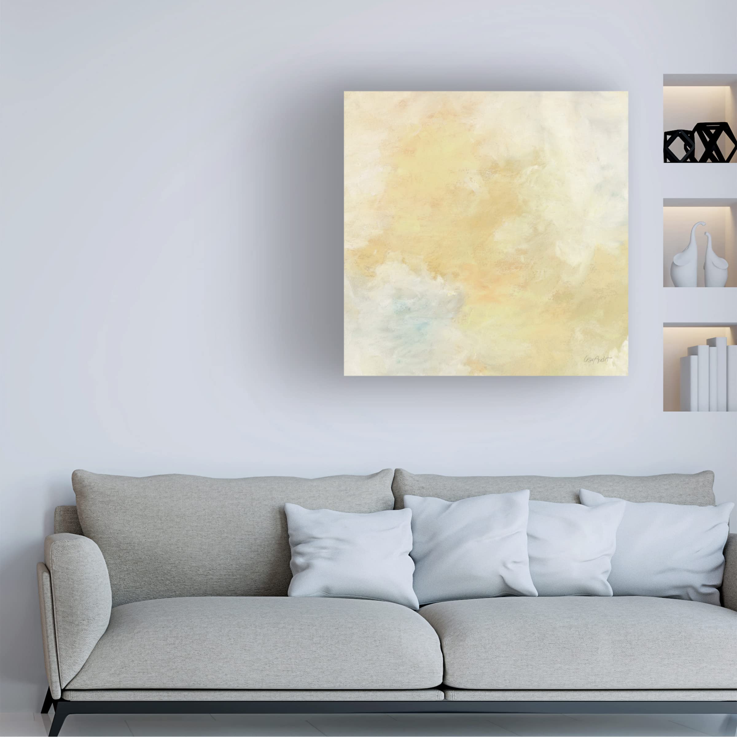 Golden Sky 02 Canvas Wall Art Print by Lisa Audit - Modern Landscape Painting for Living Room, Bedroom & Office Decor