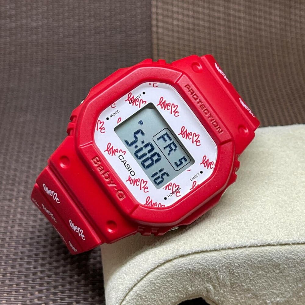 Casio Baby-G & G-Shock Digital Watch for Men & Women - Red Resin Strap, Shock Resistant, Water Resistant (Model LOV-20B-4D) - Perfect for Sports, Outdoor Activities & Everyday Wear