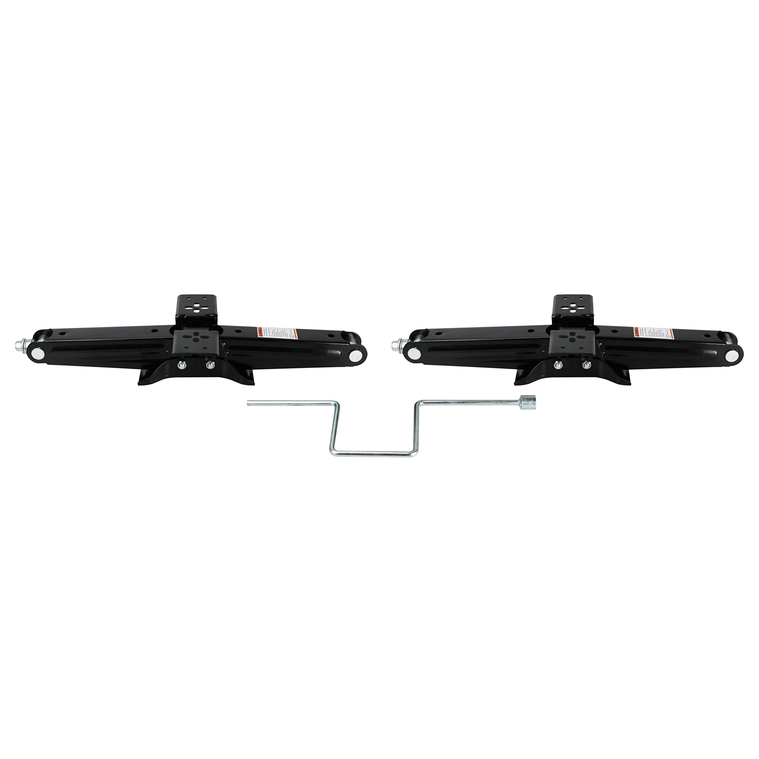 QP-RVJ-S24 RV Stabilizing and Leveling Scissor Jack - Heavy Duty 5,000 lbs Capacity, 24 Inch Silver Pair - Perfect for Camper, Trailer & Motorhome Leveling on Uneven Terrain