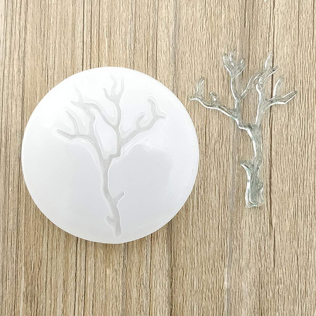 BUZHI 3D Leaves Branch Silicone Mold for Resin Casting - DIY Epoxy Jewelry Making, Cake Decorating & Soap Molds - Perfect for Crafting Nature-Inspired Pendants, Earrings and Home Decor