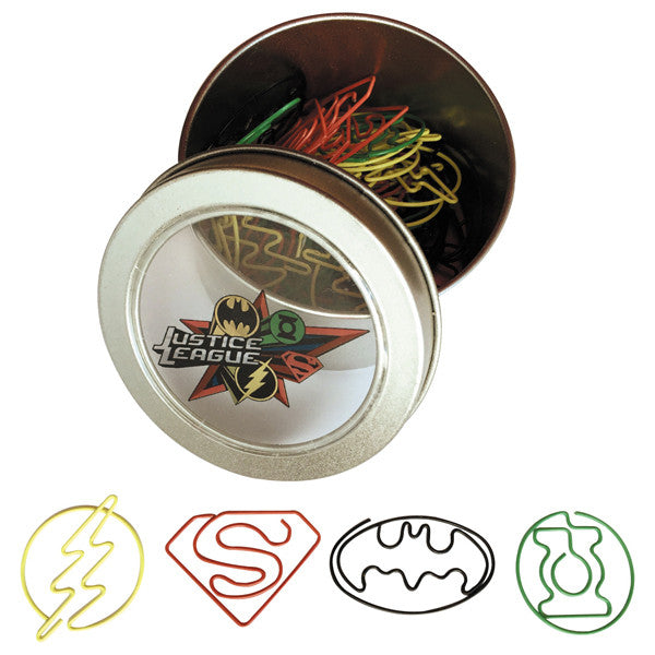 DC Comics Justice League Superhero Paper Clips - 40-Piece Set for Office, School & Home Organization - Batman, Superman, Wonder Woman & More