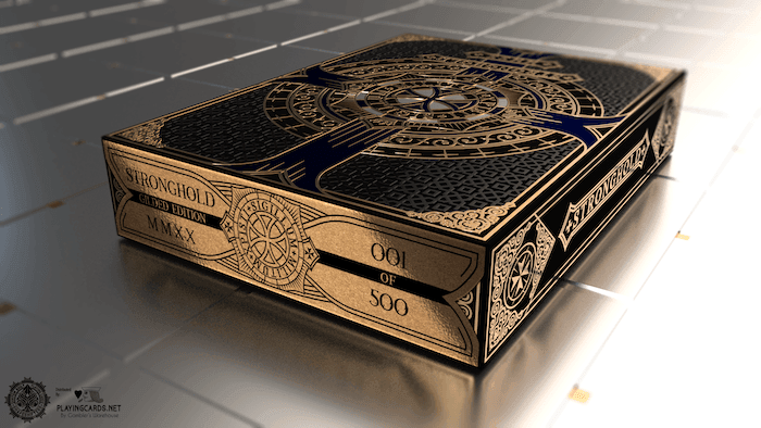Premium Gilded Stronghold Sapphire Copper Edition Playing Cards - Luxury Deck for Poker, Magic Tricks & Collectors