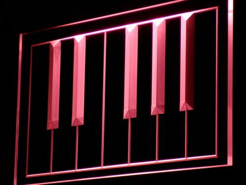 ADVPRO M016-B Piano Keyboard Keys Bar Song Pub Neon Light Sign - Perfect for Home Decor, Music Studios & Themed Parties