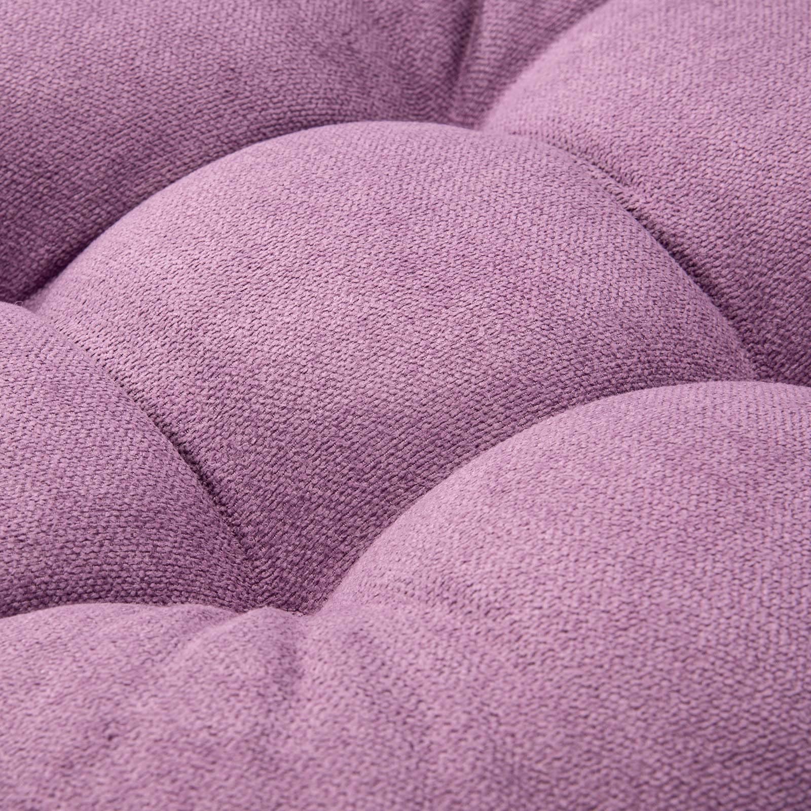 4 Pack Chair Cushions for Dining Chairs - 17 x 16 Inch Light Purple Seat Pads with Ties - Comfortable Kitchen & Office Chair Cushion Set for Home, Restaurant, and Desk Use