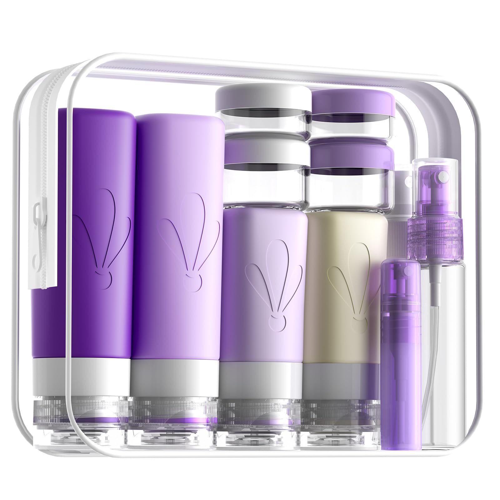 **17-Pack Leakproof Silicone Travel Bottles Set for Toiletries | TSA Approved Travel Accessories for Women | Airplane Essentials & Vacation Must-Haves | Perfect for Shampoo, Lotion, and Cosmetics**