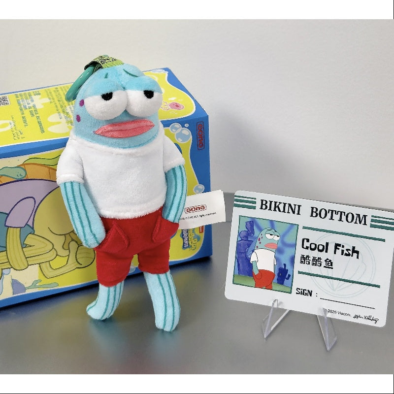 Bikini Bottom Buddies Whimsical Plush Toy Collection - Cute Cartoon Fish Stuffed Animals for Kids & Collectors | Perfect for Birthday Gifts, Room Decor, and SpongeBob Fans