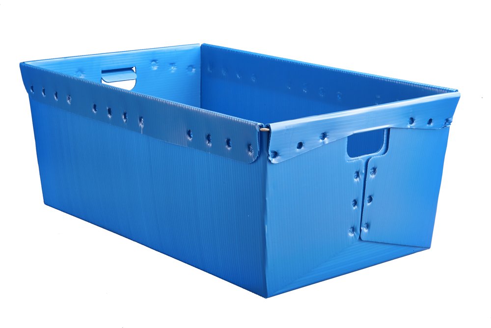 Heavy Duty Blue Plastic Storage Bins with Lids - Stackable Organizing Containers for Home, Office & Garage - 80 lbs Capacity (30