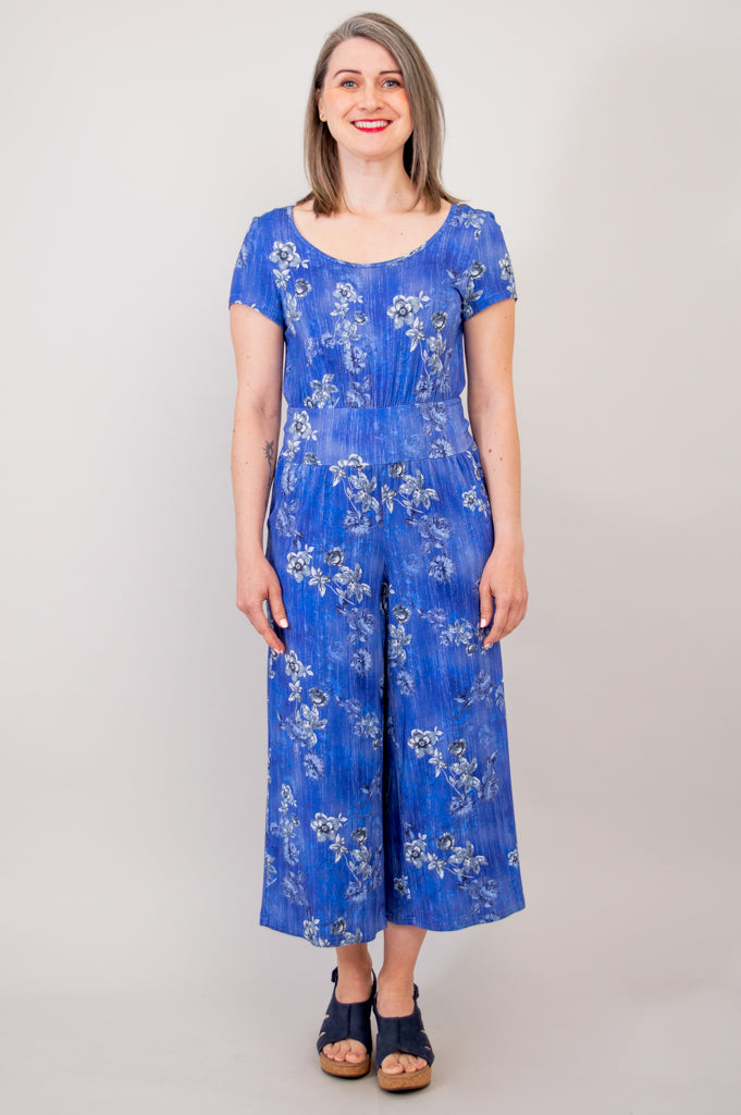 Julie Jumpsuit for Women - Soft Blue Bamboo Fabric - Comfortable & Stylish Romper for Casual Wear, Summer Outfits, and Beach Vacations