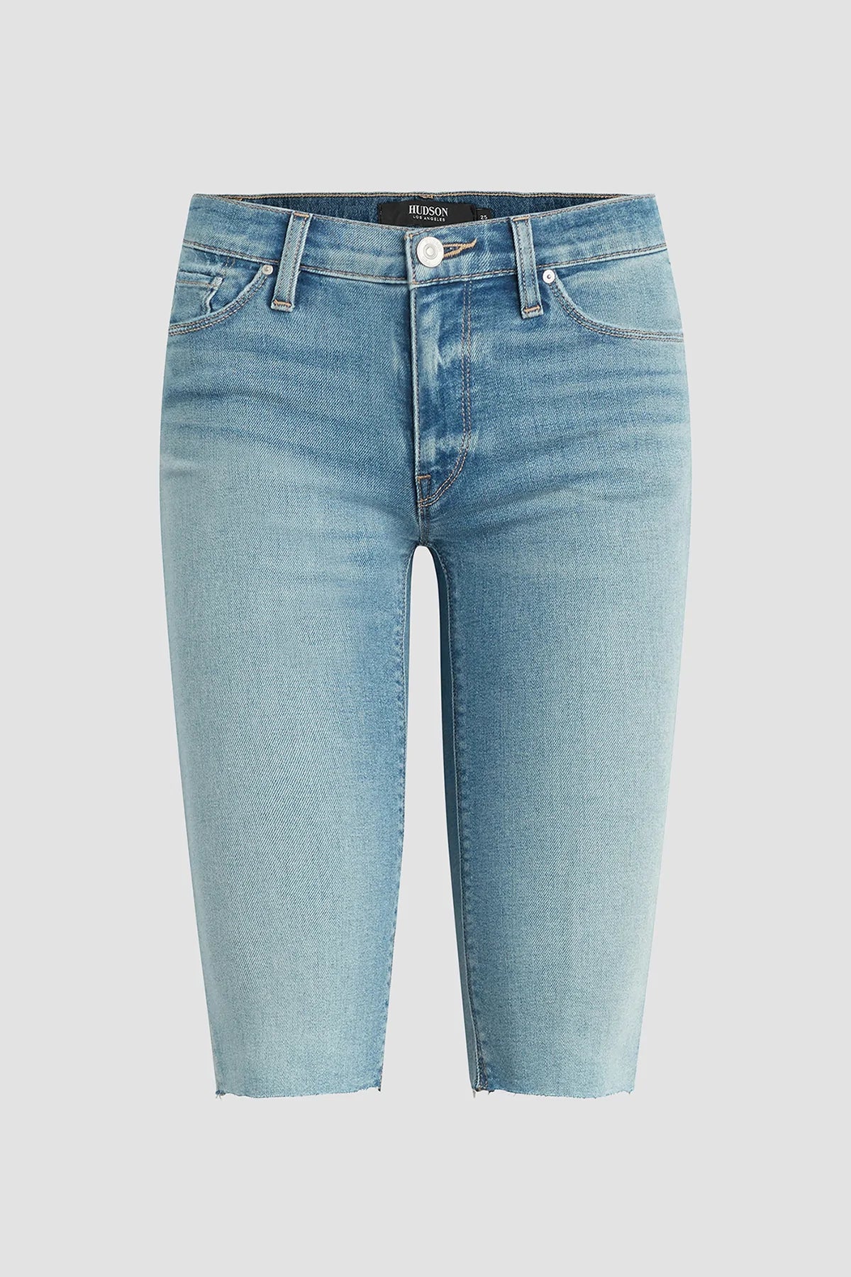 Amelia Mid Rise Shorts for Women - Comfortable Stretch Denim Shorts with High Waist | Perfect for Summer, Beach, and Casual Outings