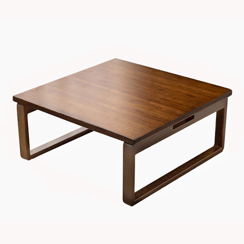 Japanese Style Foldable Bamboo Coffee Table - Low Dining Table & Tea Table for Tatami, Bedroom, Bay Window - Lightweight & Portable - 4 Colors (80cm, Color B) - Perfect for Small Spaces, Meditation & Tea Ceremonies