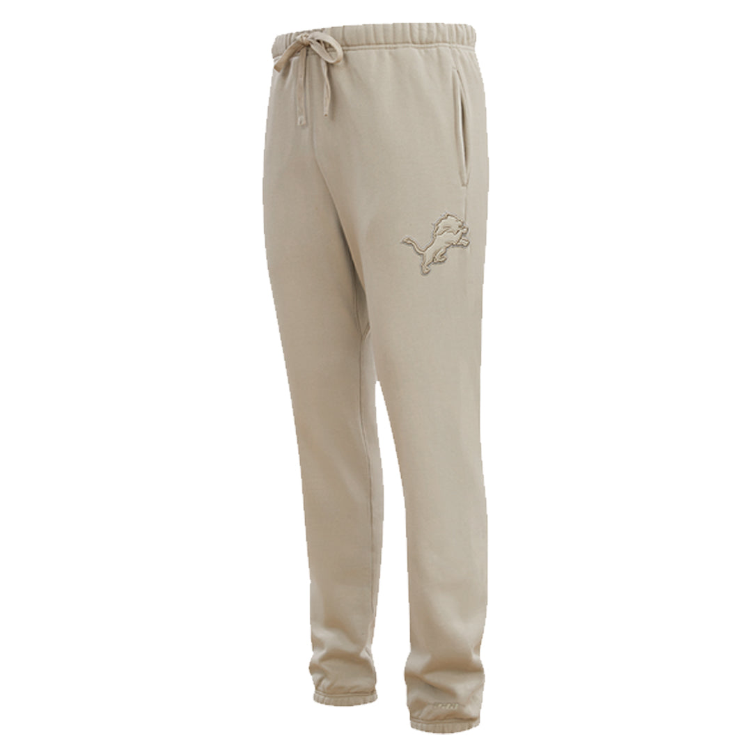 NFL Detroit Lions Neutral Fleece Sweatpants for Men - Comfortable & Warm Taupe Joggers for Casual Wear, Lounge & Game Day Outfits