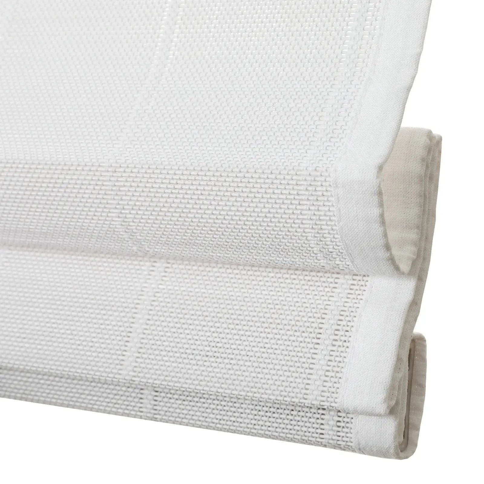 Sybil Bamboo Roman Shade - White Window Blinds for Natural Light Control & Privacy | Perfect for Living Room, Bedroom, or Office Decor