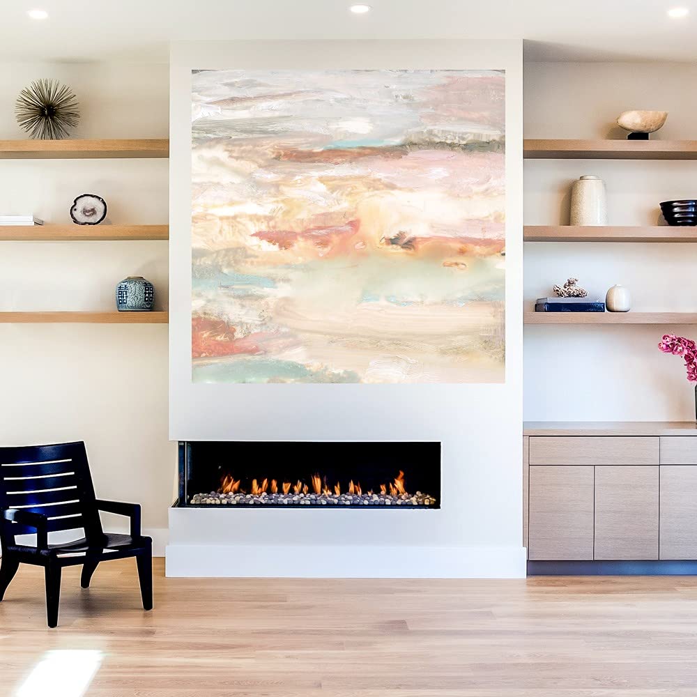 September Wind Fine Art Canvas Wall Decor by Artist Nan - 22x22 Inch Ready to Hang Painting for Living Room, Bedroom, Office - Modern Abstract Artwork for Home & Commercial Spaces