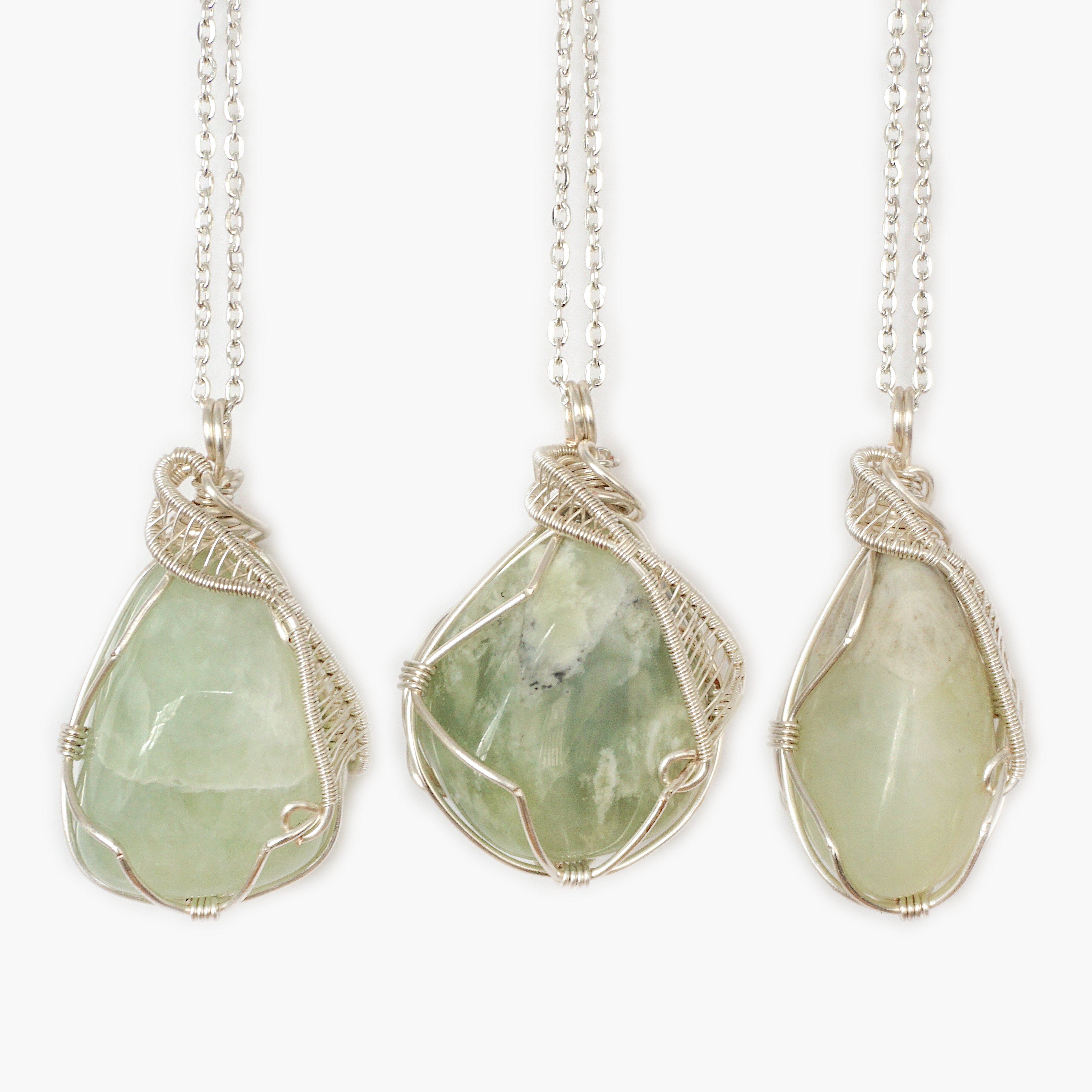 Light Green Jade Pendant Necklace - Sterling Silver Plated Jewelry for Women | Elegant Gift for Birthday, Anniversary & Special Occasions