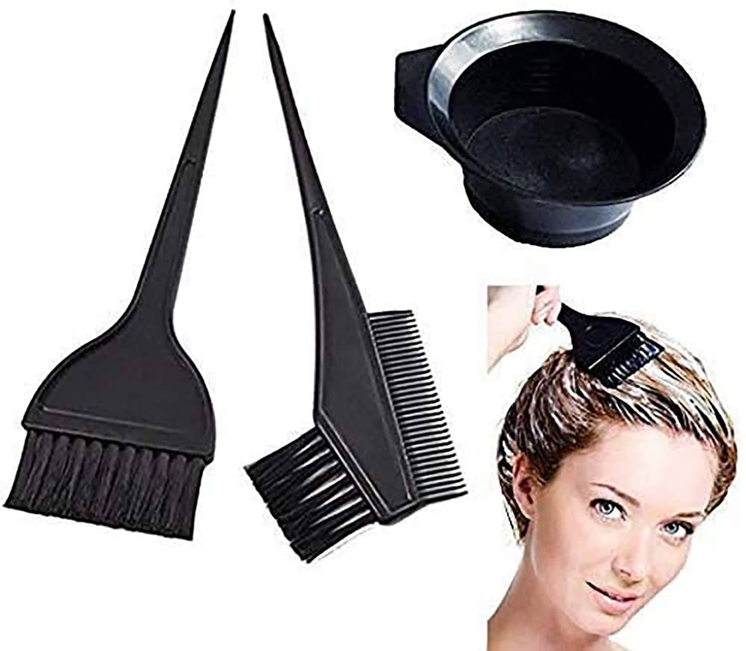 Professional Hair Coloring Brush & Bowl Set for Salon & Home Use - Perfect for DIY Hair Dye, Highlights & Root Touch-Ups
