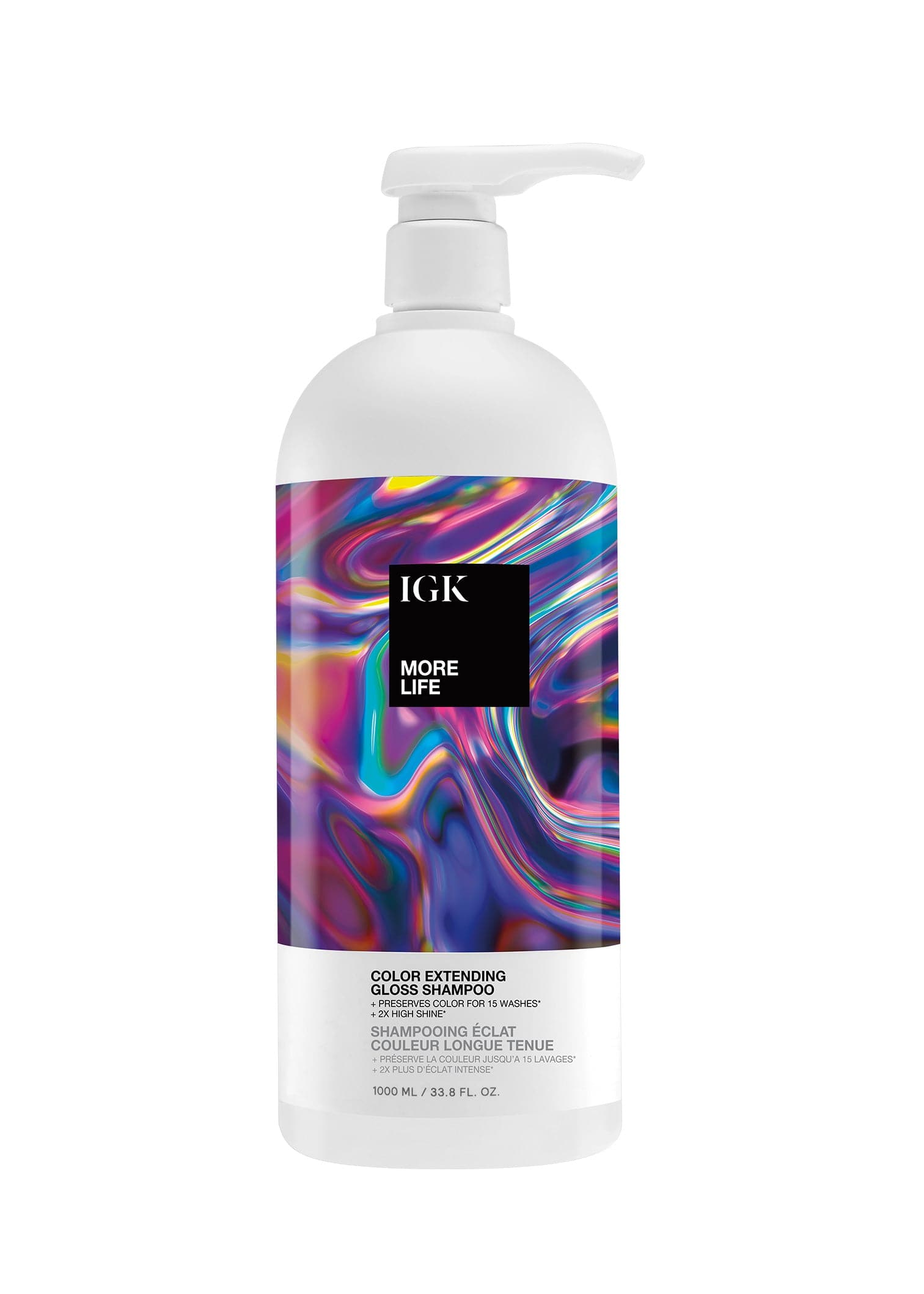 MORE LIFE Color Extending Shampoo for Vibrant Hair - Long Lasting Hair Color Protection - Sulfate Free & Vegan Formula - Perfect for Color Treated, Dry & Damaged Hair - Salon Quality at Home