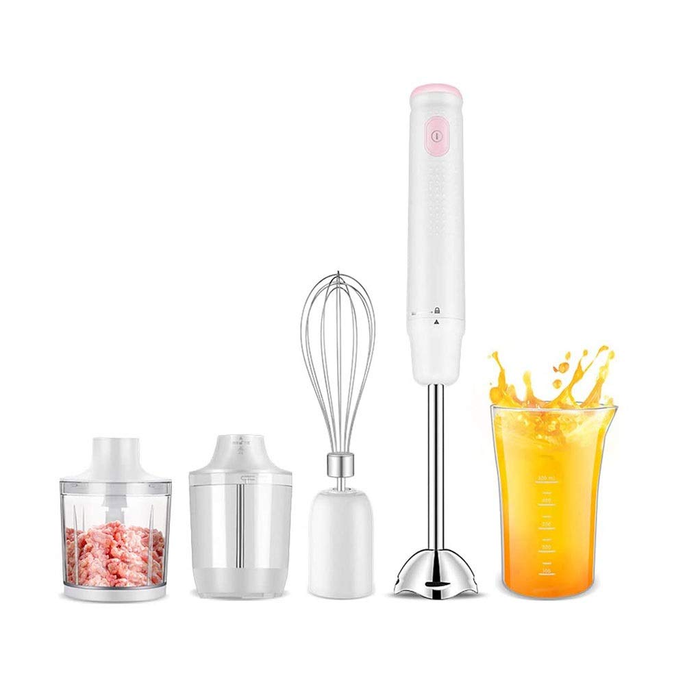 HUIXINLIANG 4-in-1 Immersion Hand Blender with 500ml BPA-Free Food Grinder, Milk Frother & Egg Whisk - Perfect for Smoothies, Sauces, Soups, Baby Food & Kitchen Prep - Ergonomic Handle for Comfortable Use