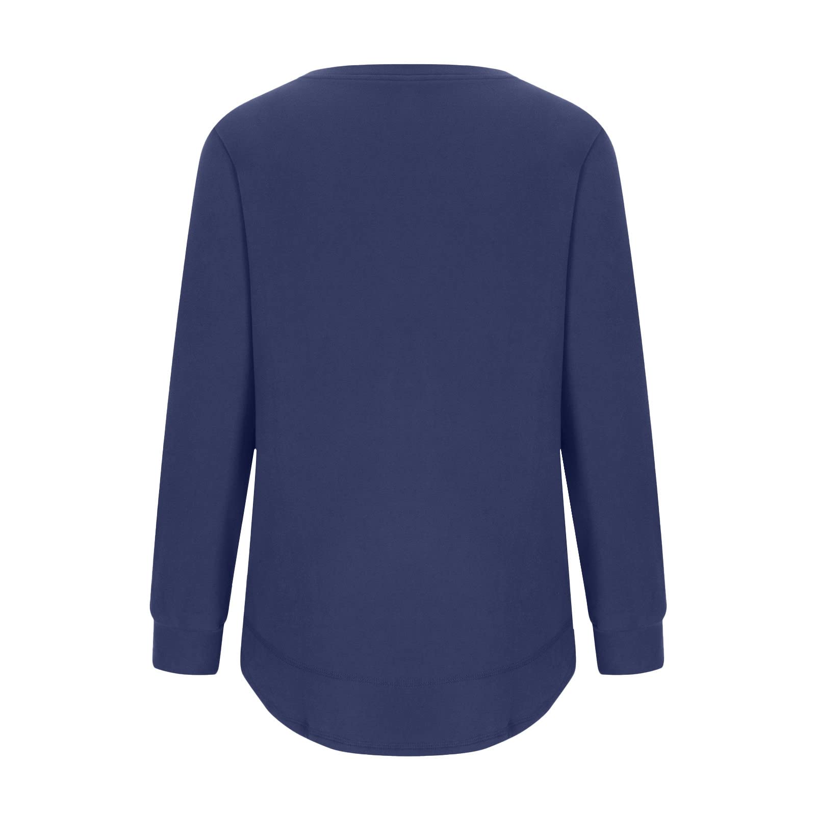 PBNBP Women's Long Sleeve Tunic Tops - Fall Fashion Crewneck Sweatshirt with Curved Hem | Soft Casual Shirts for Leggings | Perfect for Work, Weekend & Layering