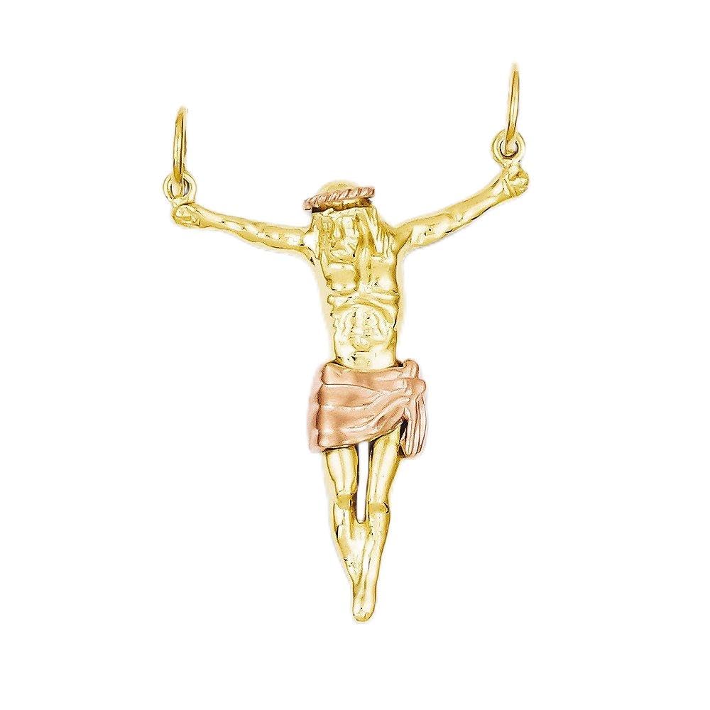 14K Two-Tone Rose Gold Pendant Necklace for Women - Elegant Corpus Charm Jewelry Gift for Her | Perfect for Valentine's Day, Anniversary & Special Occasions