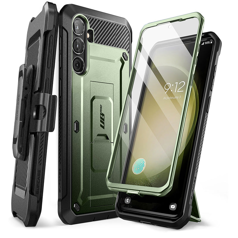 Samsung Galaxy S23 FE Unicorn Beetle Pro Rugged Protective Case - Dark Green | Shockproof, Military-Grade Drop Protection | Perfect for Outdoor, Work & Extreme Sports