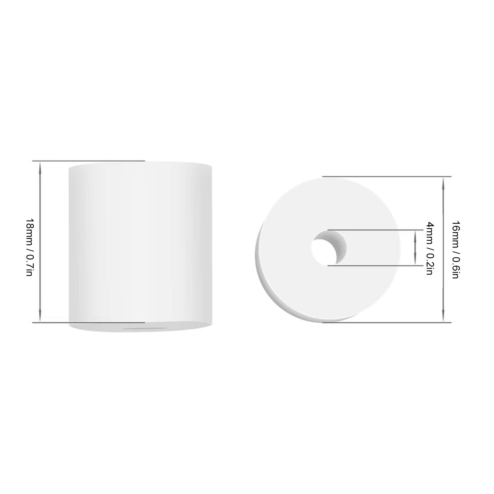 3D Printer Leveling Nut - High Hardness Silicone Spacer for Anet A8, Prusa i3 Plus & Ender 5 Plus - White & Black - Perfect for Bed Leveling & Z-Axis Adjustment in 3D Printing Projects