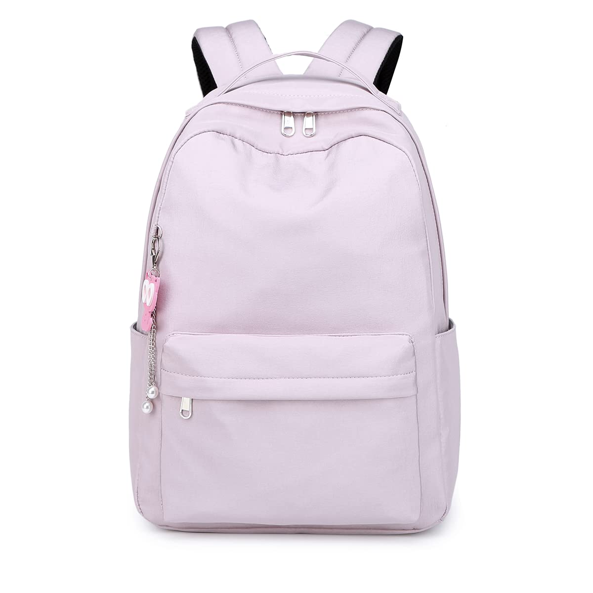16.5 Inch Pink Kawaii Laptop Backpack with Cute Pendant - Aesthetic Taro Purple Cute Backpack for Women & Girls - Perfect for School, College, Work & Travel