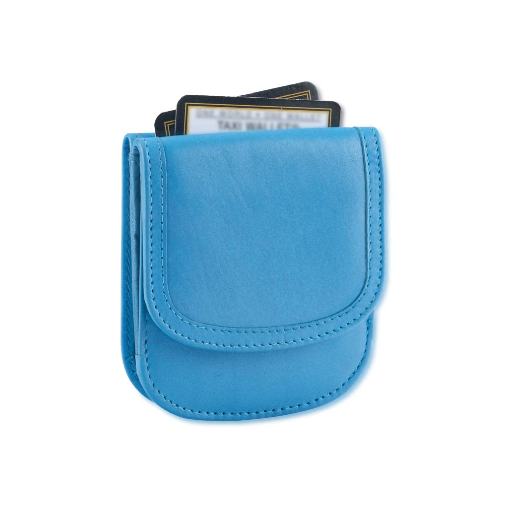 Taxi Wallet® TW14-BLUE MOON - Slim Soft Leather Front Pocket Wallet for Men & Women - Holds Cards, Cash, Coins & ID - Perfect for Travel, Everyday Use & Minimalist Lifestyle