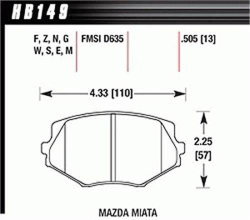 HB149W.505 DTC-30 High Performance Motorsport Brake Pads - Racing & Track Use for Cars, Trucks & SUVs