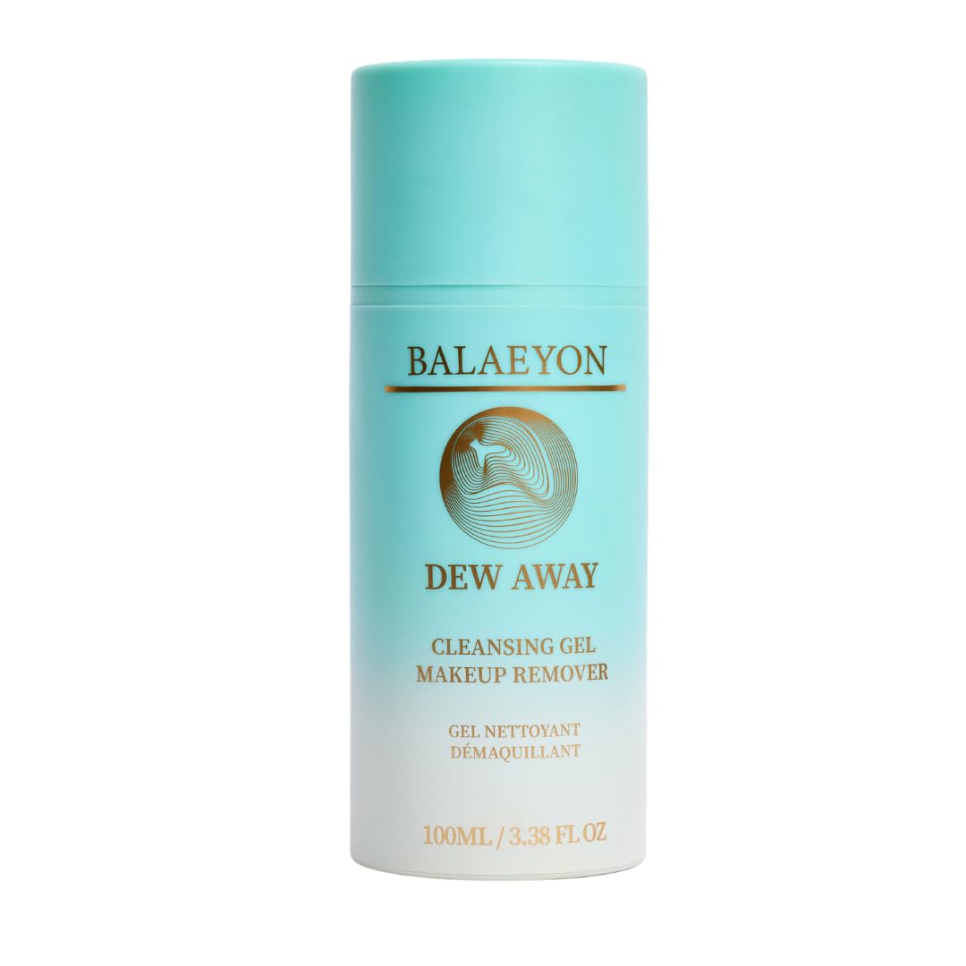 Dew Away 3-in-1 Cleansing Gel Makeup Remover | Waterproof Mascara Remover | Oil-Based Moisturizing Facial Cleanser for Sensitive Skin | All Natural Formula | TSA Approved Travel Size 3.38 fl oz | Perfect for Daily Makeup Removal & Travel Skincare Routine