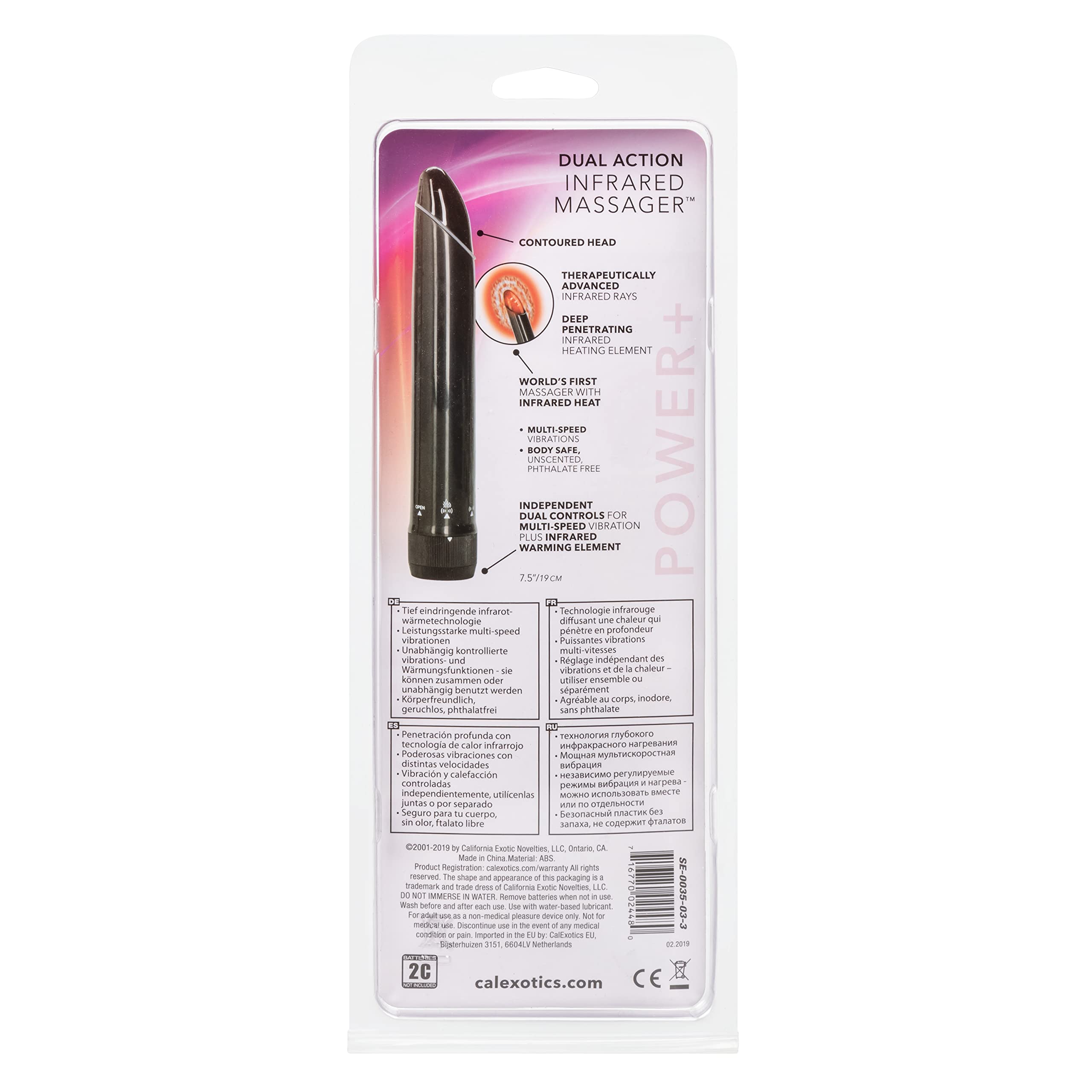 CalExotics Dual Action Infrared Massager Bullet Vibrator - Powerful Adult Sex Toy for Women & Couples - SE-0035-03-3 - Perfect for Sensual Massage & Intimate Pleasure