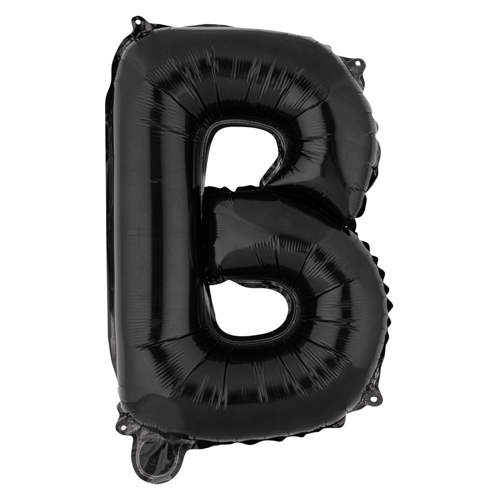 Balloonify Black Mylar Letter B Balloon - 16 Inch Large Foil Alphabet Balloon for Birthday Party Decorations, Baby Showers & Graduation Celebrations (1 Count)