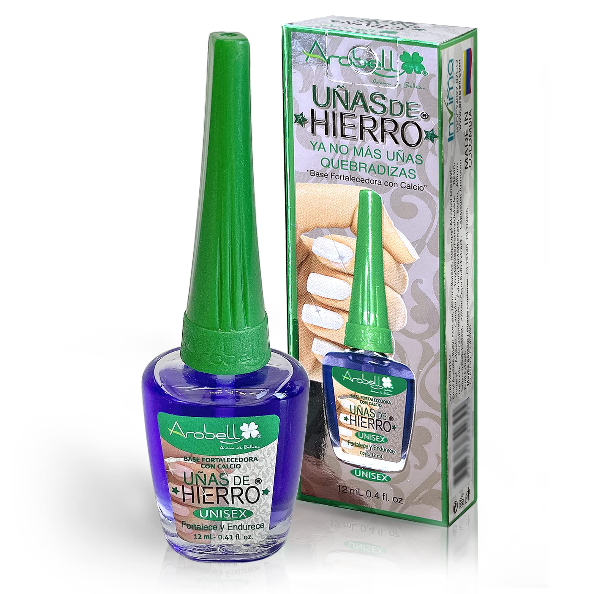 Best Iron Nail Hardener for Strong & Healthy Nails - 0.4oz Unisex Nail Strengthener - Perfect for Brittle Nails Care at Home or Salon