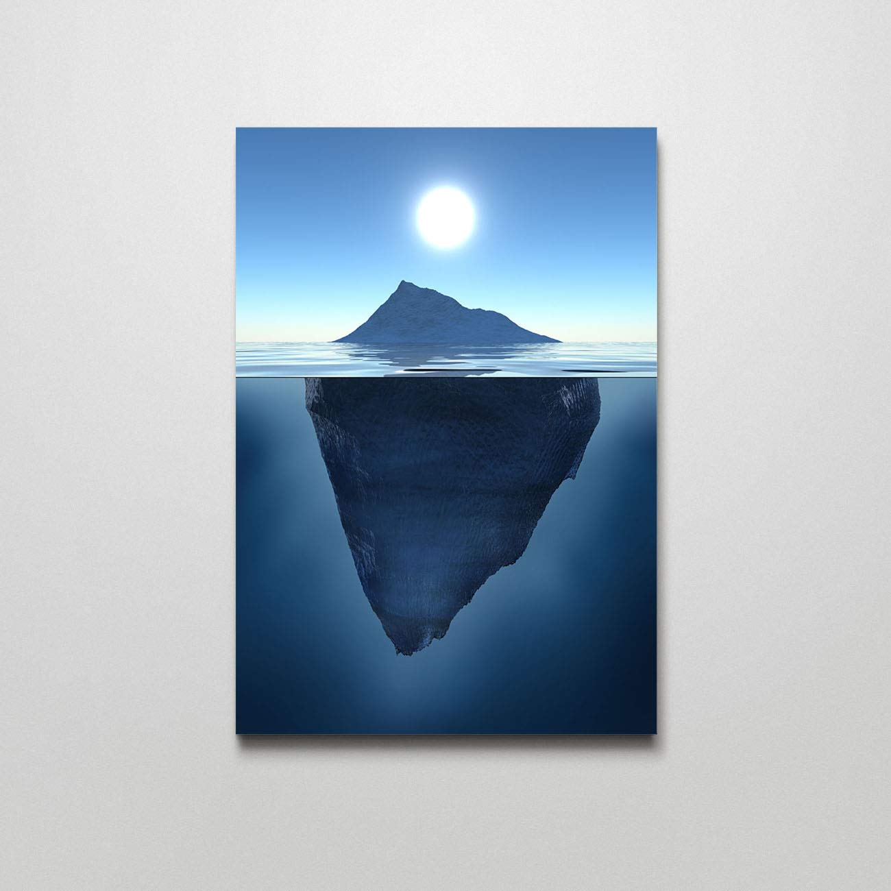 Stunning Nature Landscape Canvas Print - Iceberg Wall Art for Bedroom & Living Room Decor | 12x16 Inch Home Decoration | Perfect for Coastal, Arctic, or Modern Interior Design Themes