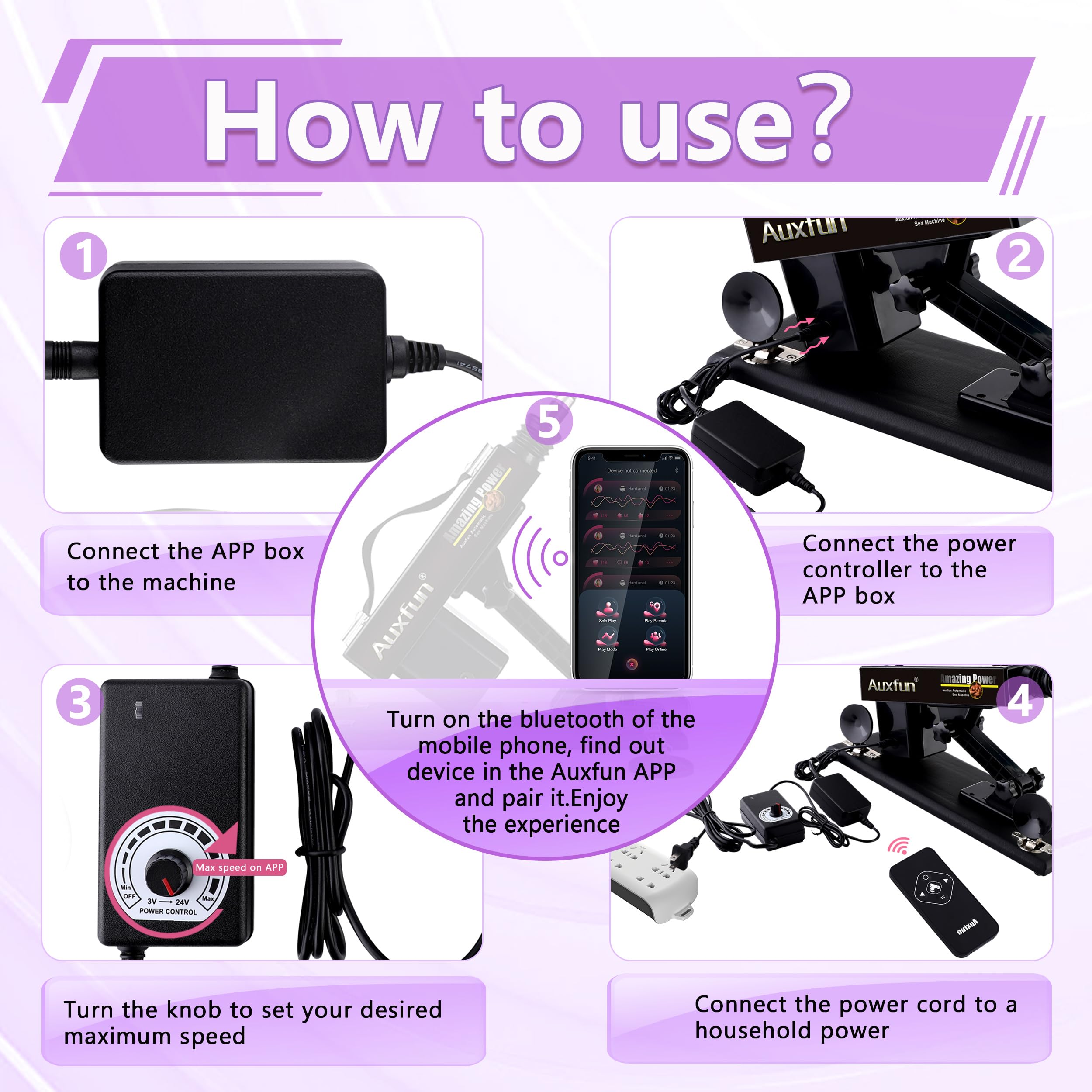 App-Controlled Sex Machine for Couples - 9 Accessories & Realistic Dildo with 3XLR Connector - Perfect for Long-Distance Play and Adult Toy Collection Enhancement