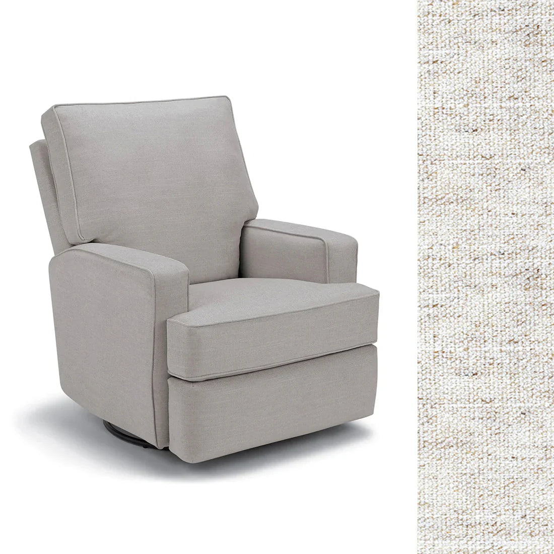 Best Power Swivel Recliner Chair - Ergonomic Massage & Heating for Living Room, Home Theater & Office - Adjustable Kersey Fabric Recliner with USB Charging Ports
