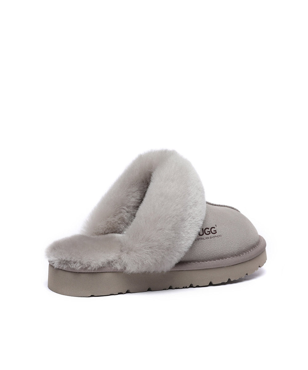 Women's UGG Fuzzy Summer Slippers - Cozy Indoor/Outdoor House Shoes with Soft Fleece Lining for Relaxing at Home, Lounging or Quick Errands