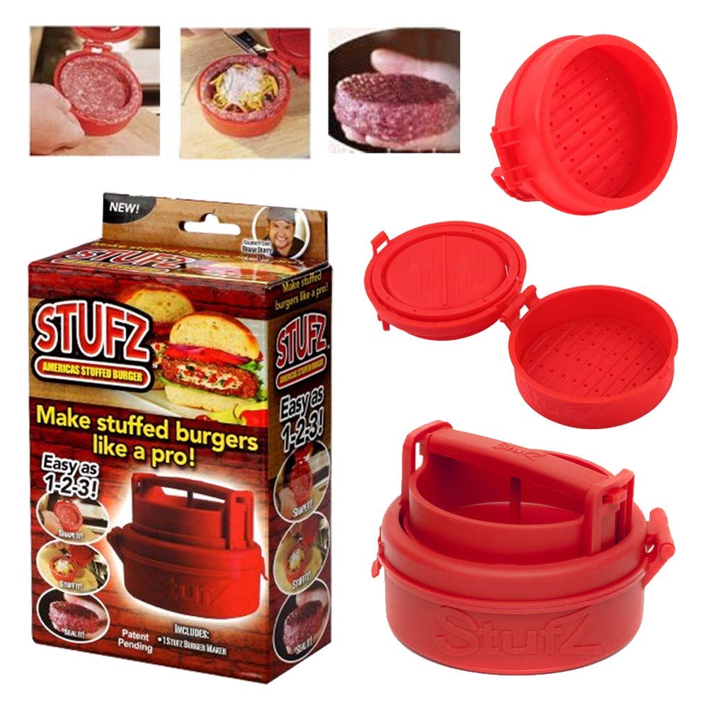 Stufz Burger Press - Premium Hamburger Patty Maker for Juicy BBQ & Grilling - As Seen on TV - Perfect for Backyard BBQs, Cookouts & Family Gatherings