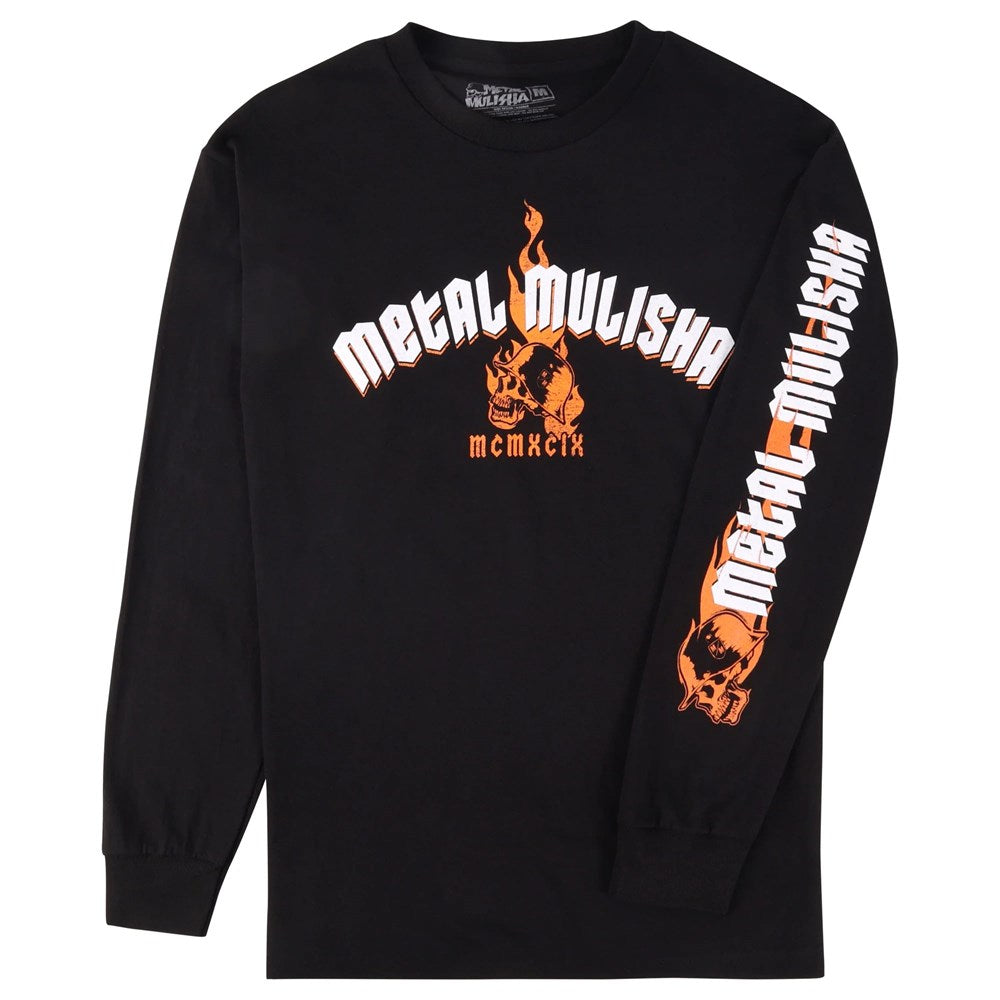 Metal Mulisha Fire Long Sleeve T-Shirt for Men - Graphic Tee with Flame Design - Perfect for Motorcycle Riding, Skateboarding & Streetwear Fashion