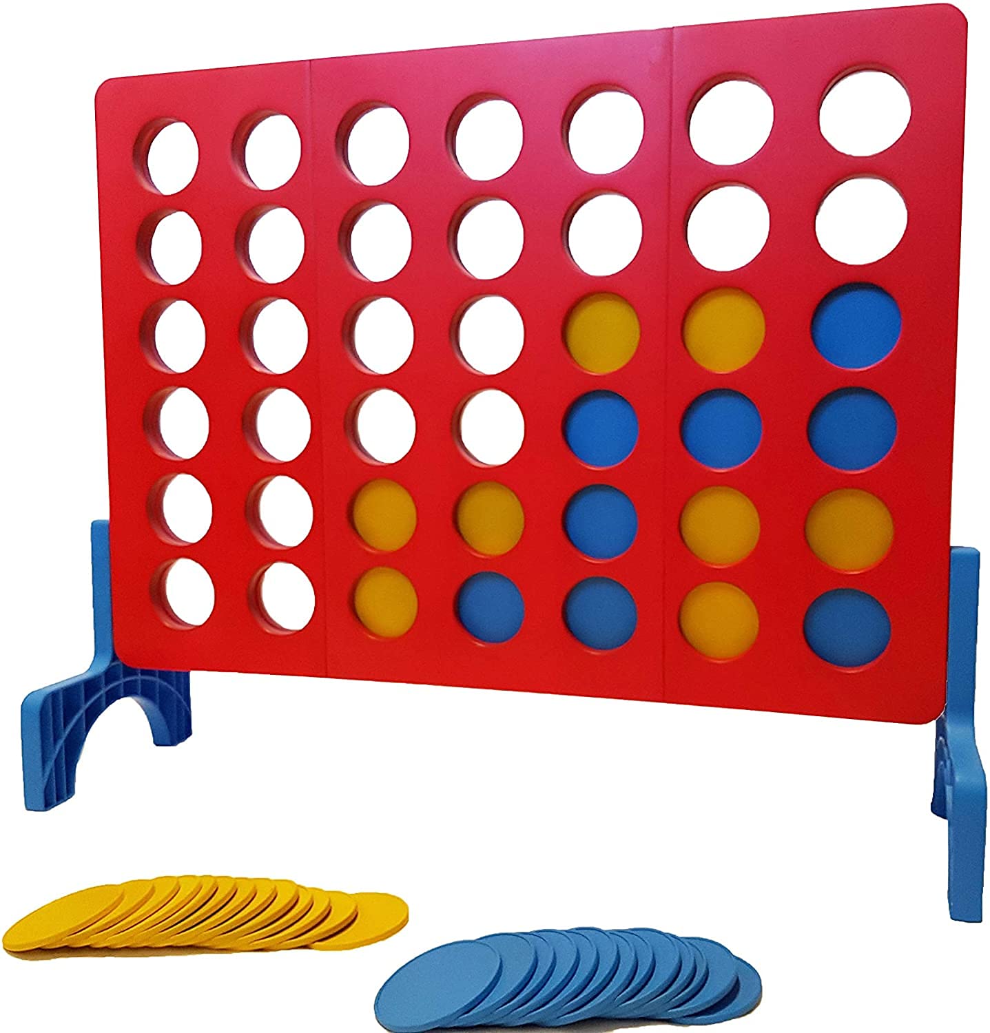 Bolaball 4 in a Row Giant Outdoor Game – 1.8 Ft Jumbo Yard Game for Adults & Family, Life-Size Lawn Game, Extra Large Backyard Game for Kids & Adults | Perfect for BBQs, Picnics, Beach Parties & Outdoor Gatherings
