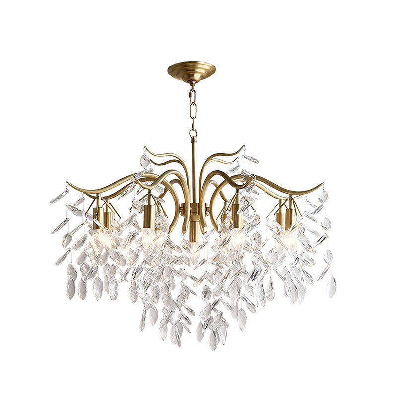Dorale Chandelier - Modern Crystal Ceiling Light Fixture for Dining Room & Living Room | Elegant Lighting for Home Decor & Wedding Venues