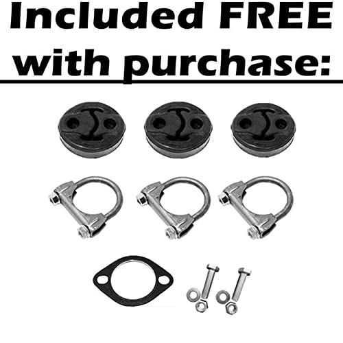 Stainless Steel Exhaust Resonator with Hangers & Bolts for 2004-2008 Chevy Malibu - Durable Performance Upgrade for Smoother Ride & Better Sound