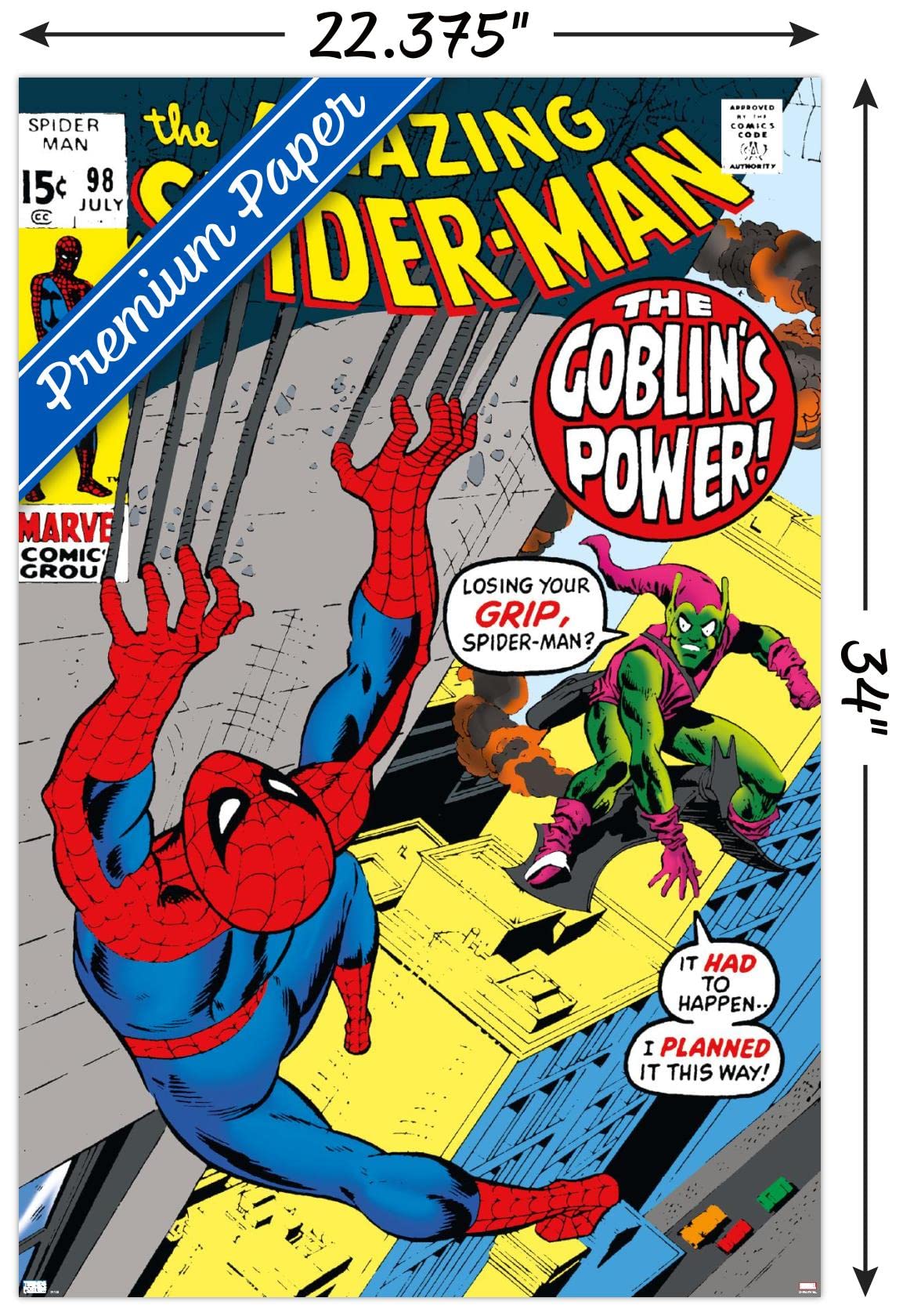 Trends International Marvel Comics Green Goblin - The Amazing Spider-Man #98 Premium Wall Poster 34