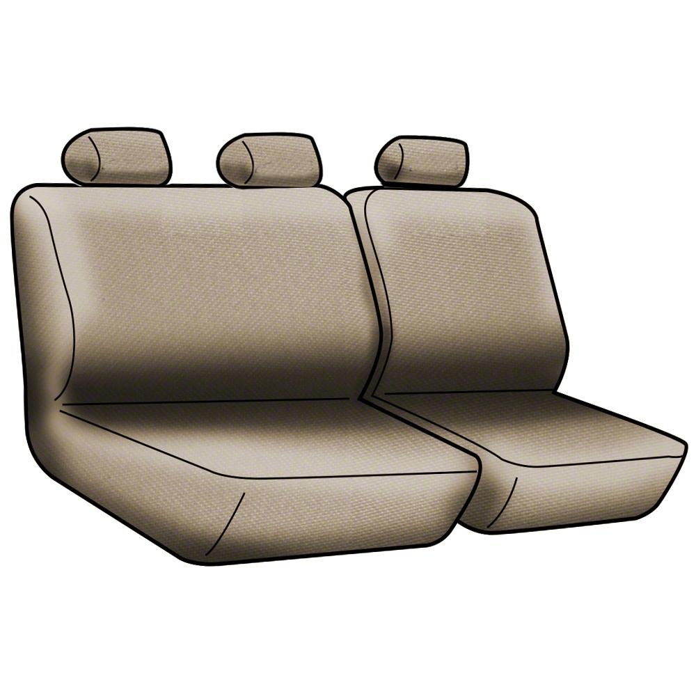 Coverking Custom Fit Rear 60/40 Bench Seat Cover for Toyota FJ Cruiser - Ballistic Black Waterproof Car Seat Protector for Off-Roading, Camping & Pet Protection