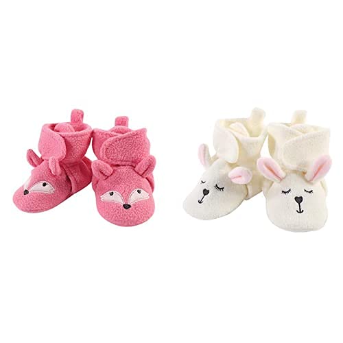 Hudson Baby Fleece Booties 2-Pack, Fox Bunny 18-24M - Cozy Winter Shoes