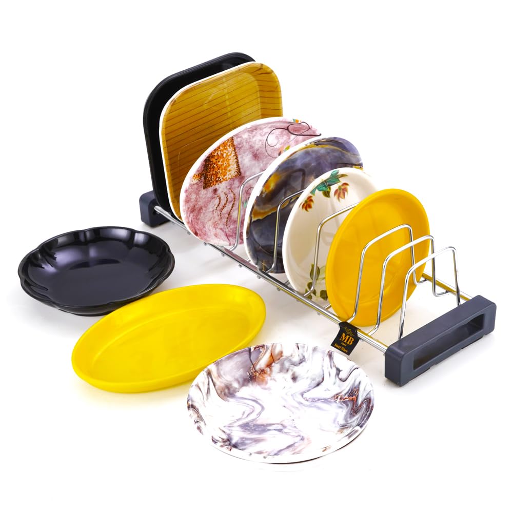 MBCARE Compact Stainless Steel Dish Drying Rack - Space Saving Kitchen Counter Organizer, Dish Drainer for Sink Cabinet, Perfect for Small Kitchens & Apartments