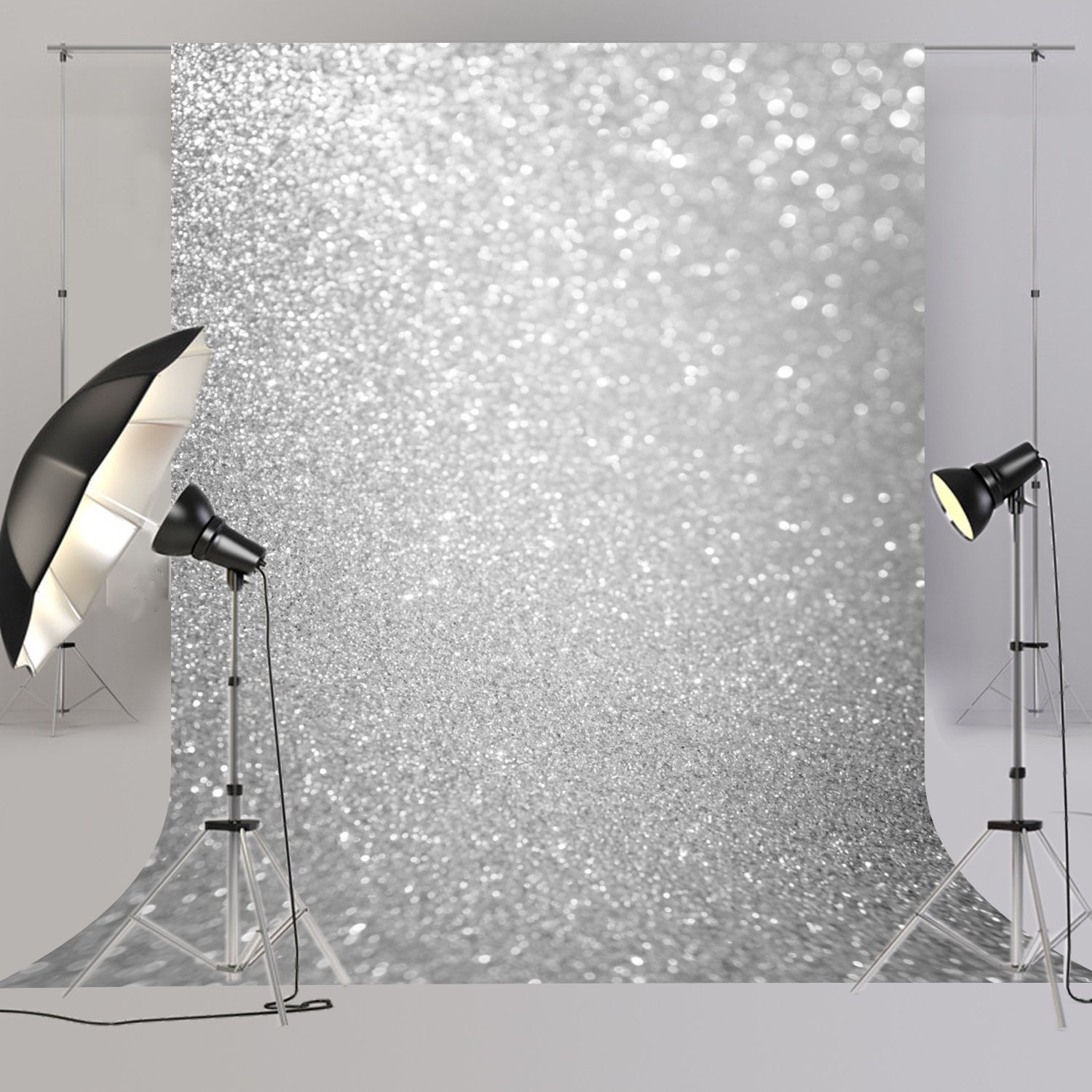 FiVan 6x8ft Silver Gray Wedding Backdrop - Premium Vinyl Photography Background for Bridal Shower, Prom, Party Decor & Photo Studio Props - Perfect for Indoor/Outdoor Events & Professional Photography