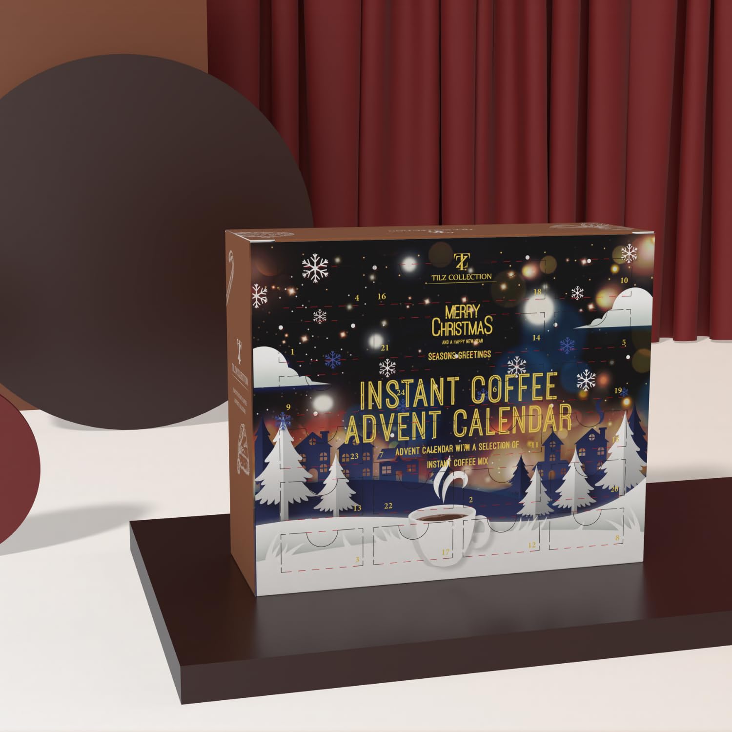 **24-Day Coffee Advent Calendar 2024 - Premium Instant Coffee Gift Set with 24 Unique Flavors for Men & Women - Perfect Christmas Gift for Coffee Lovers (Office, Home, Travel Use)**