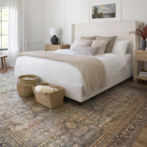 Loloi Layla Handmade Vintage Area Rug - Olive & Charcoal - 9'x12' (2.74m x 3.66m) - Soft Bohemian Living Room Rug for Bedroom, Dining Room & Home Decor