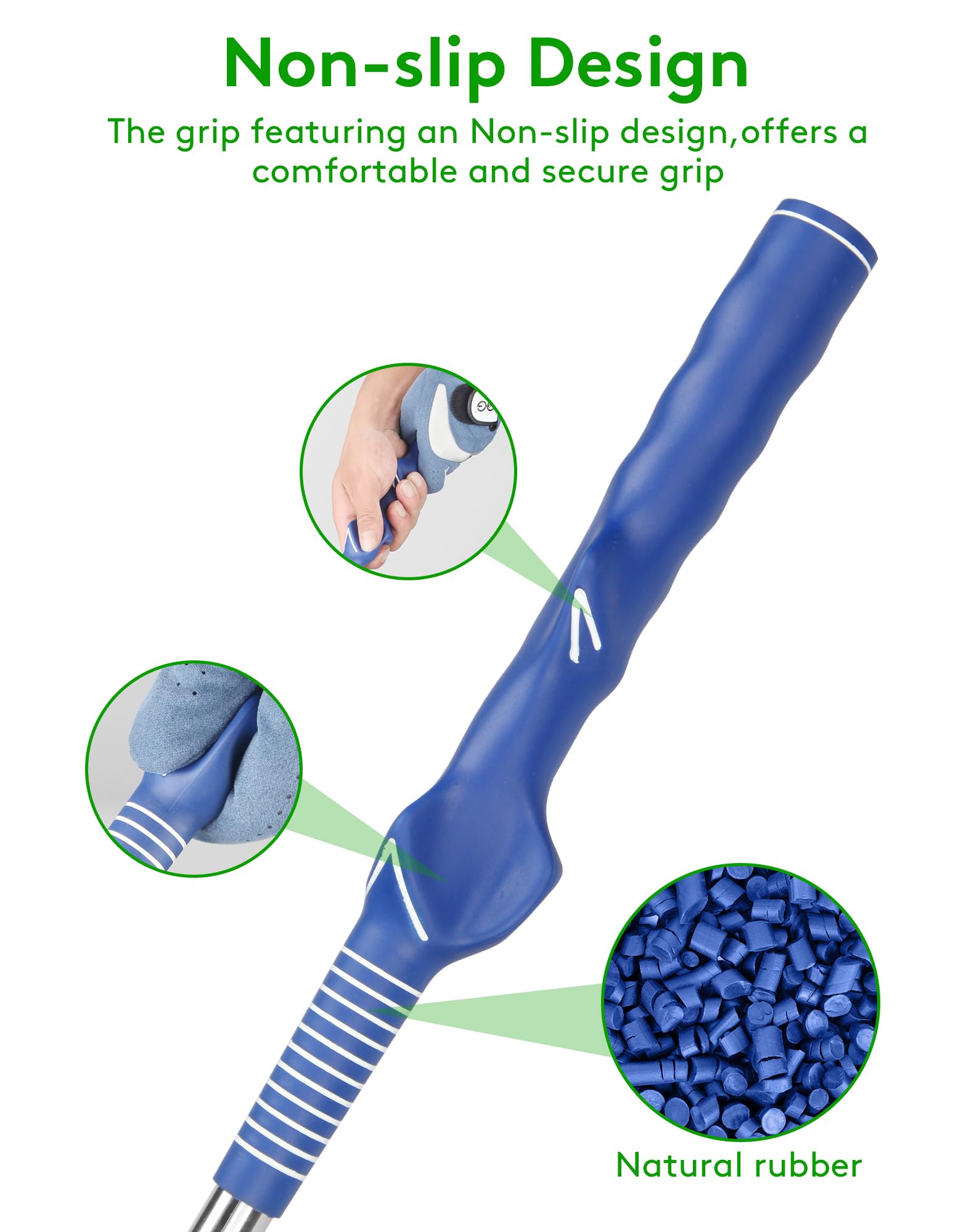 Premium Golf Swing Trainer - Professional Golf Training Aid with Ergonomic Grip | Improve Golf Swing Mechanics | Perfect for Driving Range, Backyard Practice & Golf Lessons